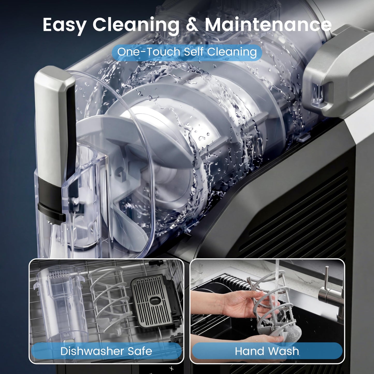 MIU Slushie Machine, 2L/68oz Commercial Frozen Drink Machine & Slushy Maker for Home, No Ice Needed, 6 Presets & Self‑Cleaning, Ideal for Margaritas, Frappés, Milkshakes