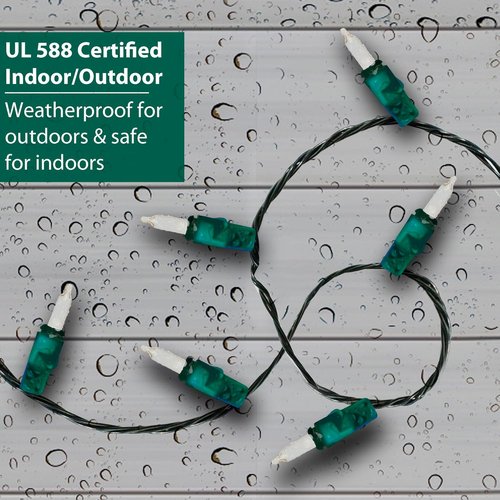 Brite Star Mini String Christmas Lights - 100 Clear Lights, 22 Feet for Indoor/Outdoor Use