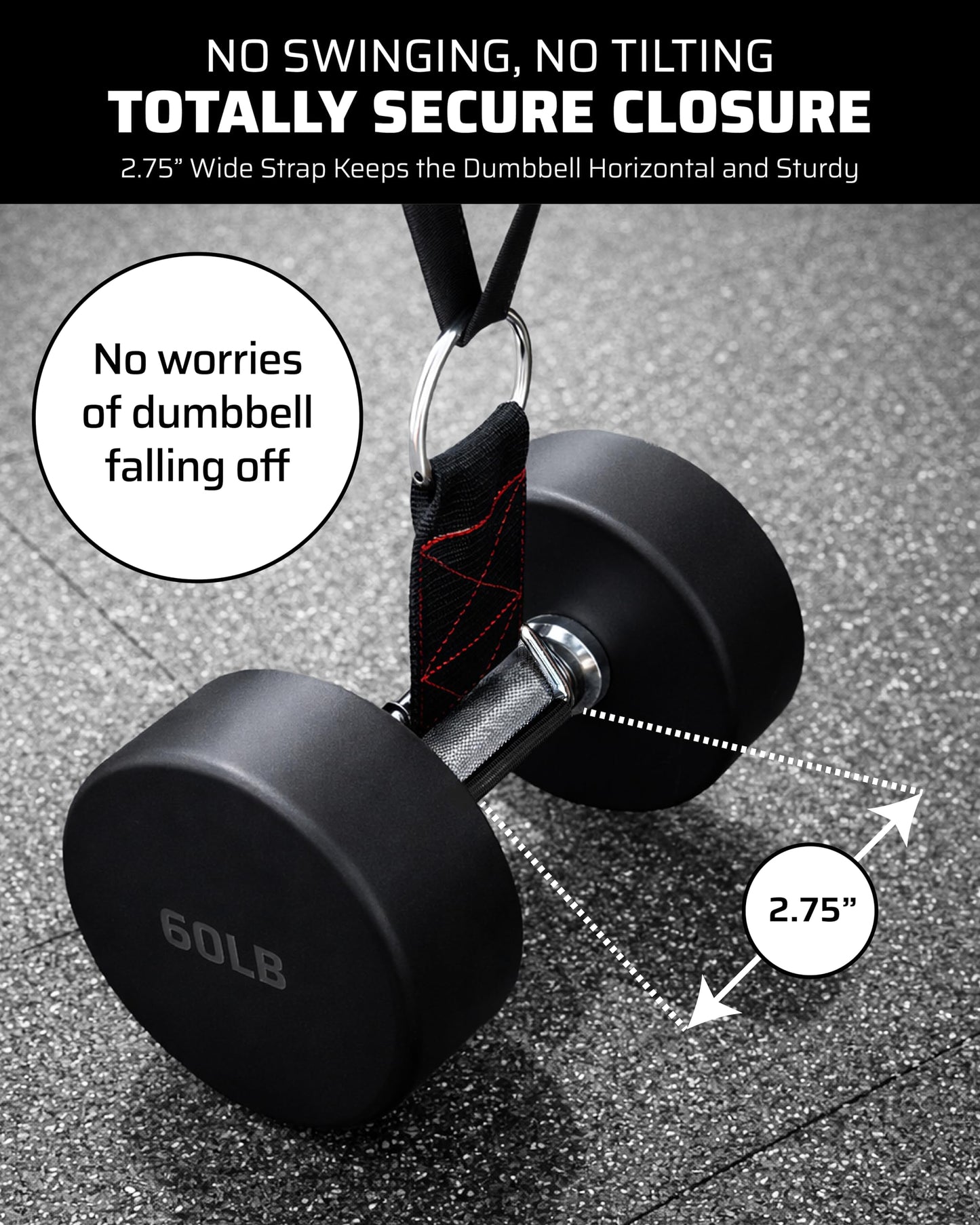 THEFITGUY Dumbbell & Barbell Loading Straps | Attachment Straps for Dips, Pullups, Squats | Ultra Strong, Heavy Duty & Secured | Attach any Dumbbell & Barbell to any Dip Belt | 8” & 6” Straps Included