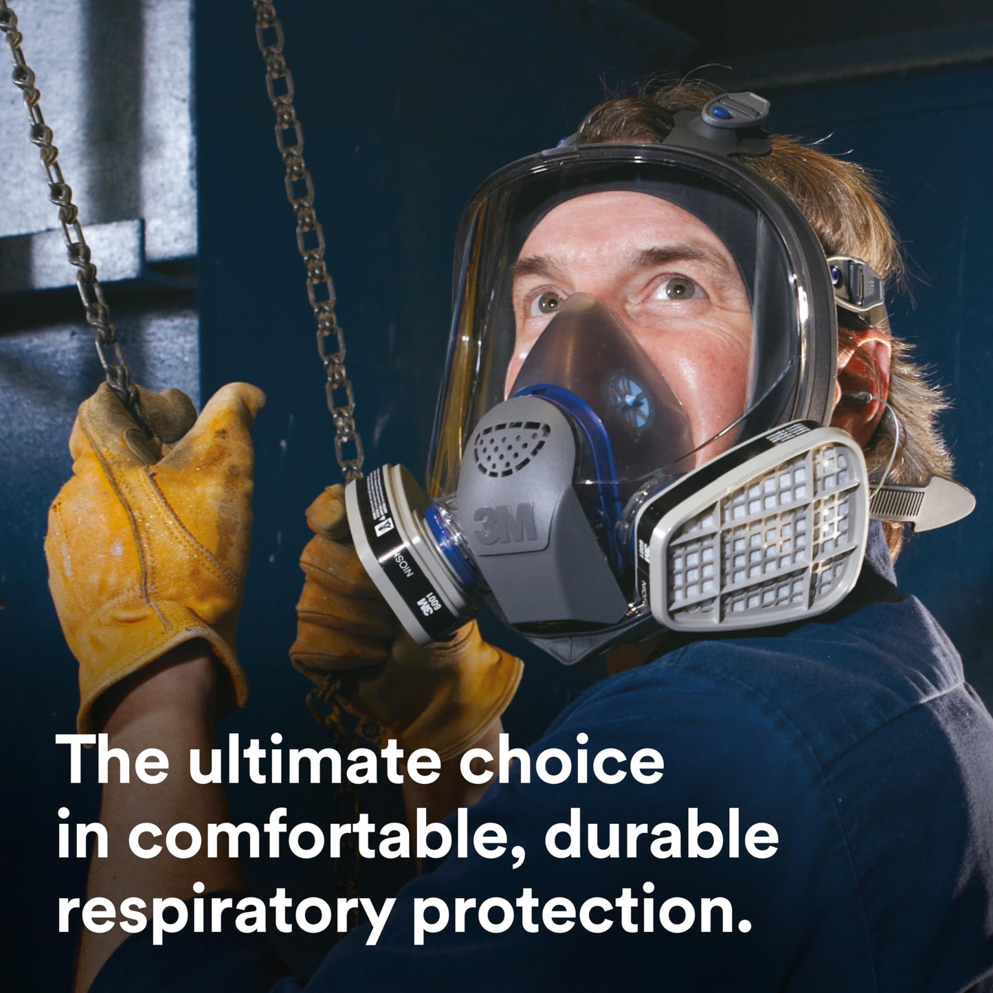 3M Ultimate FX Full Facepiece Reusable Respirator, FF-402, NIOSH, ANSI, Six-Strap Harness for a Secure Comfortable Fit, Cool Flow Valve, Passive Speaking Diaphragm, Medium