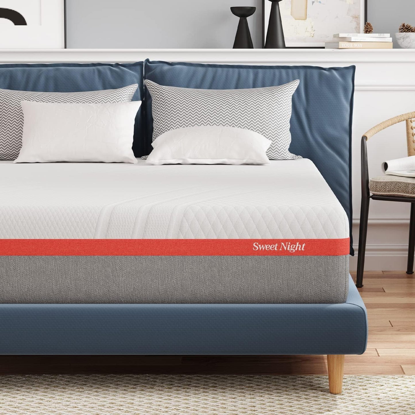 Sweetnight 12 Inch Queen Gel Memory Foam Mattress - Cool Sleep & Pressure Relief, Plush Comfort