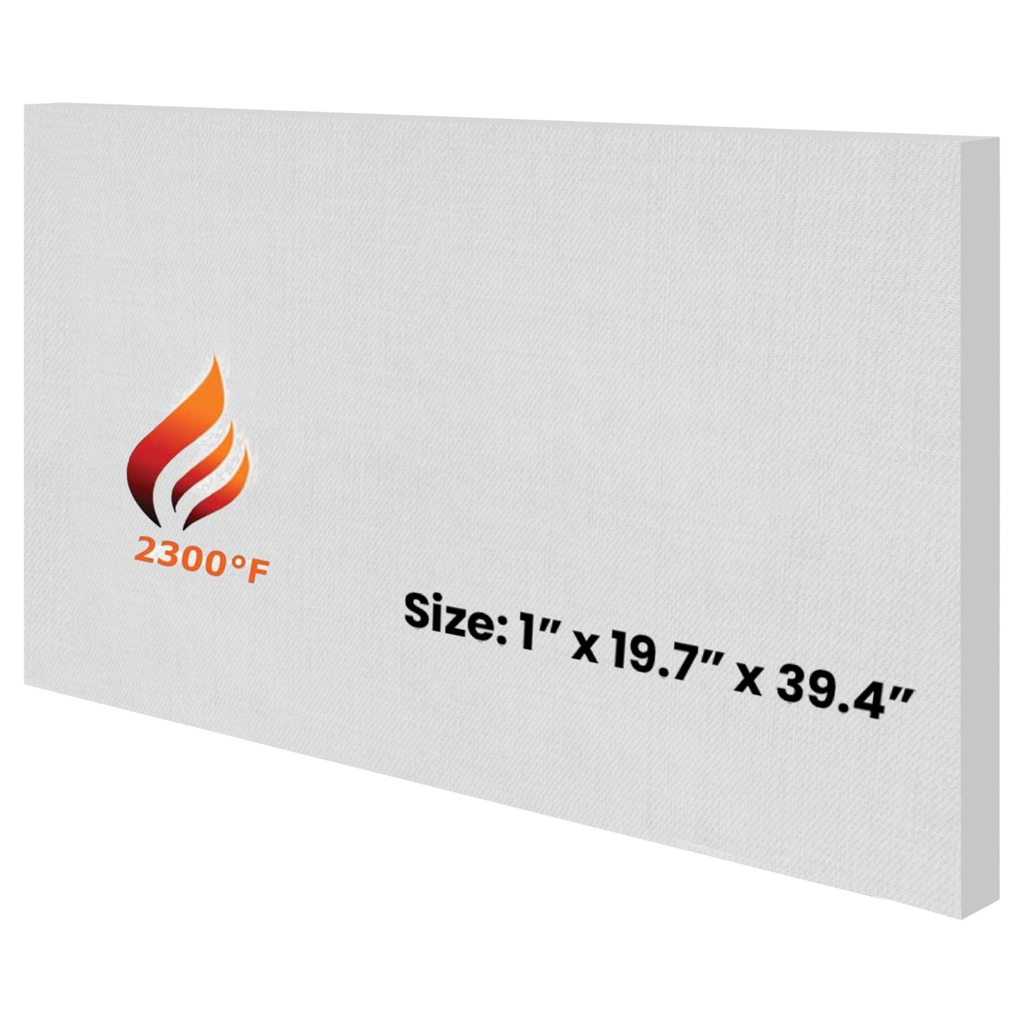 SIMOND STORE Ceramic Fiber Board Insulation - 2300F Rated, 1" x 19.7" x 39.4", Fireproof Insulation Board for Wood Stove, Forge, Boiler, Pizza Oven, Kiln, Furnace, Fireplace, Pack of 1