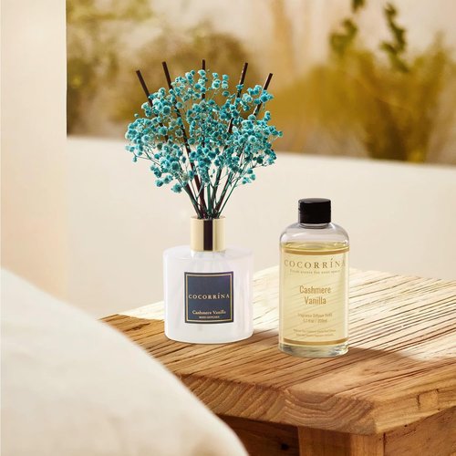 COCORRÍNA Reed Diffuser Refill - Cashmere Vanilla Scent | 6.7 Fl. Oz with 8 Reeds for Long-Lasting Fragrance