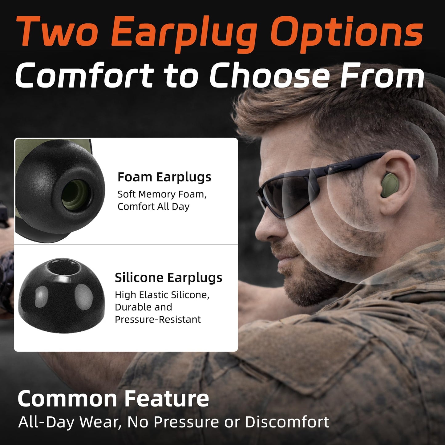 PROHEAR EP05 Shooting Ear Buds,Bluetooth Hearing Protection SNR 30dB DSP Sound Amplification, Fast Gunshot Suppression, All-Day Comfort for Shooting & Hunting