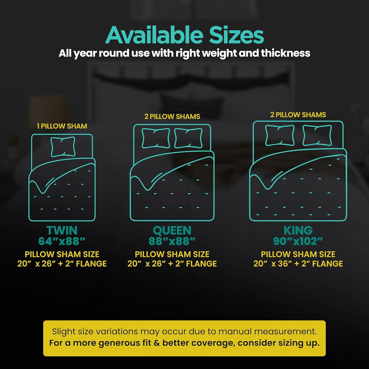 Utopia Bedding King Comforter Set - 3 Piece White Down Alternative Soft Bedding | 90 x 102 Inches