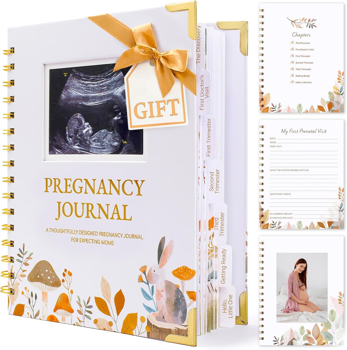 Pregnancy Journal by [Brand Name] - 82-Page Hardcover Memory Book for Expecting Moms | Thoughtful Gift for First-Time Moms