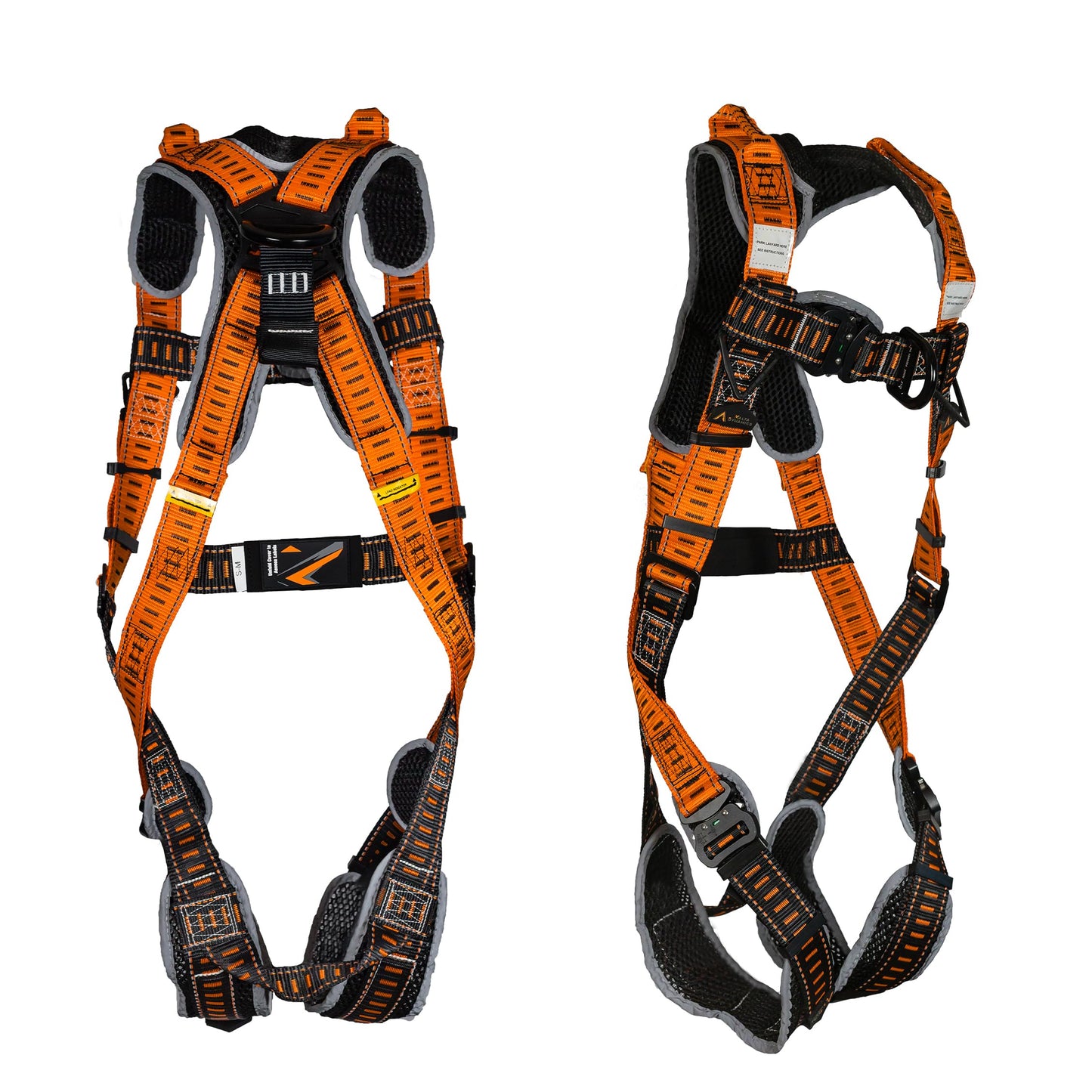 Malta Dynamics Razorback Elite Safety Harness – Lightweight Safety Harness Fall Protection Kit with Sewn in Belt and Sternal D-Rings for Fall Arrest, OSHA & ANSI Compliant (L-XL)