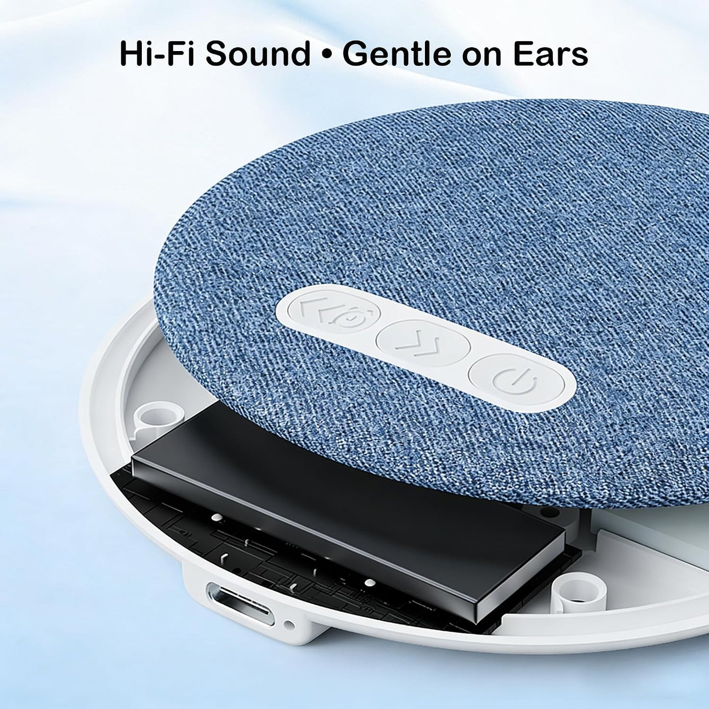 5.4 Hi-Fi Bluetooth Pillow Speaker, Ultra-Thin Under Pillow Sleep Speaker with White Noise & Sleep Timer, Perfect