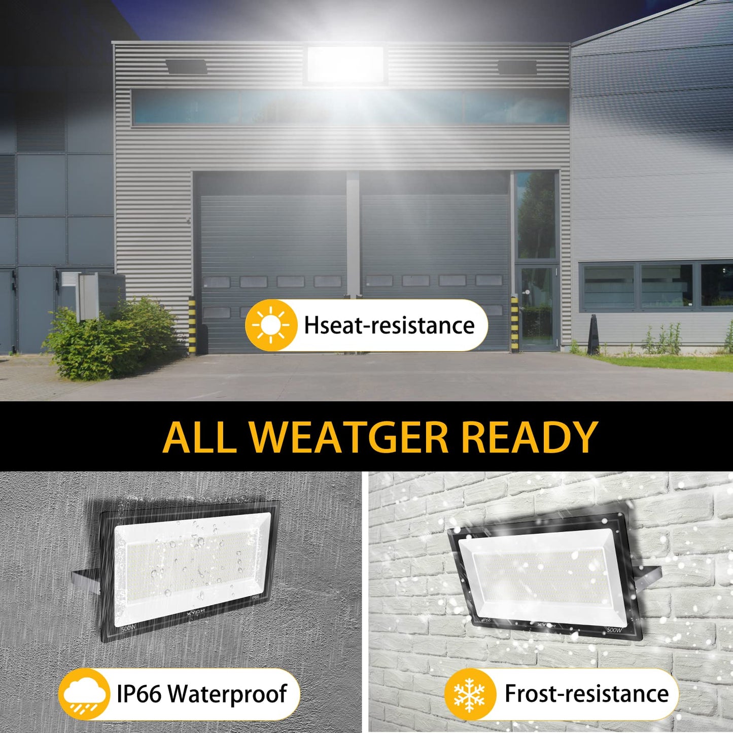 XYCN 800W 2pack LED Flood Lights,3700 watt Equivalent 89500LM Super Bright Outdoor LED Arena Lights 100-277V IP65 Waterproof 5000K Daylight Commercial Lighting for Stadium,Backyard, Parking lot etc