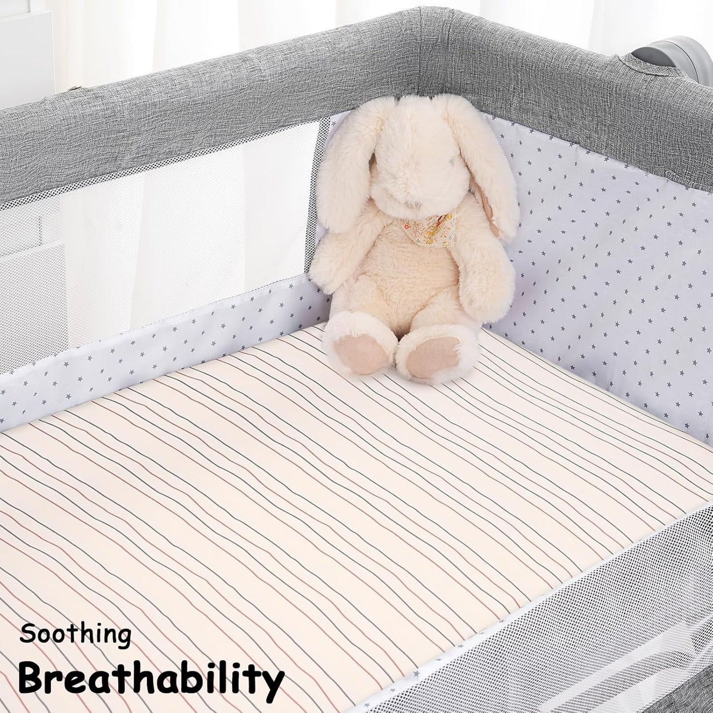 Yoofoss Bassinet Sheets - 3-Pack Fitted Sheets Set for Halo Bassinest | Soft, Breathable Fabric (Brown & Animals)