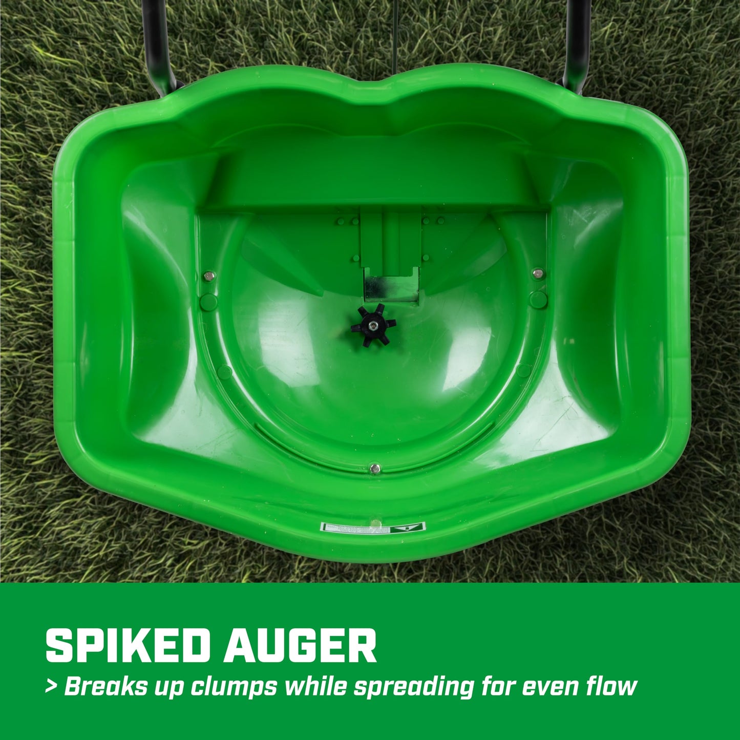 Chapin 89200A Spreader, Lawn and Garden, 80Lbs, All Season, TurfPro, Broadcast, Push, Walk Behind, 12" Tires, Weather-Proof, Poly Hopper, Pull-Bar Lever with 30 Setting Gate, Fertilizer and Seeds