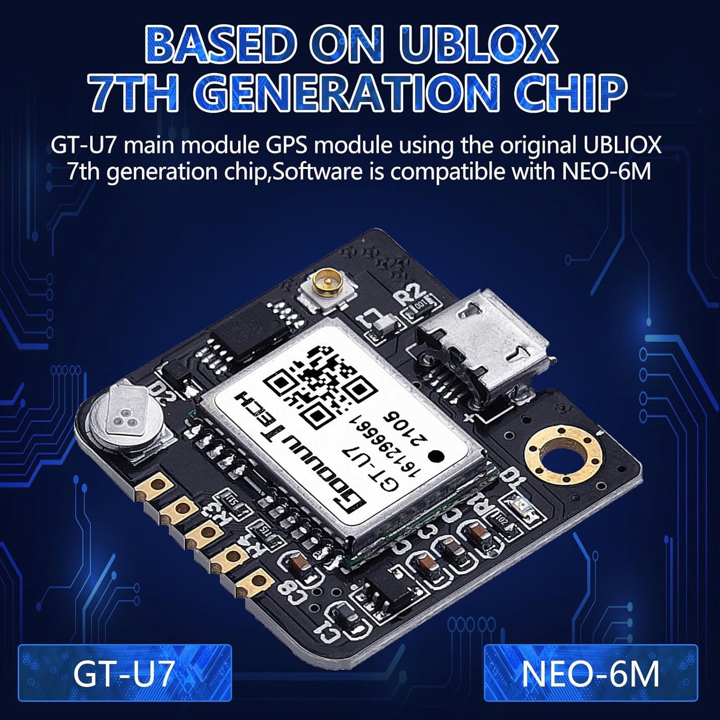 Deegoo-FPV GT-U7 NEO-6M 51 STM32 R3 GPS Module Navigation Satellite Positioning Arduino GPS Receiver Compatible