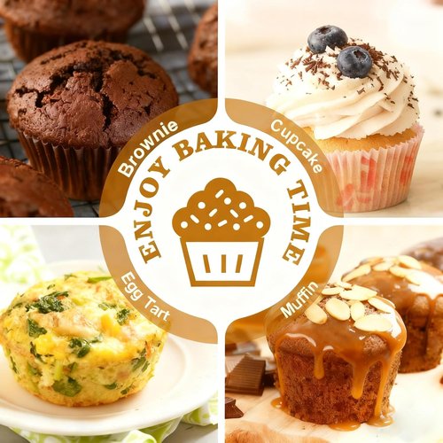Heavy Duty Steel Muffin Tin Set by [Brand Name] - 12-Well Nonstick Cupcake Pans | Set of 2