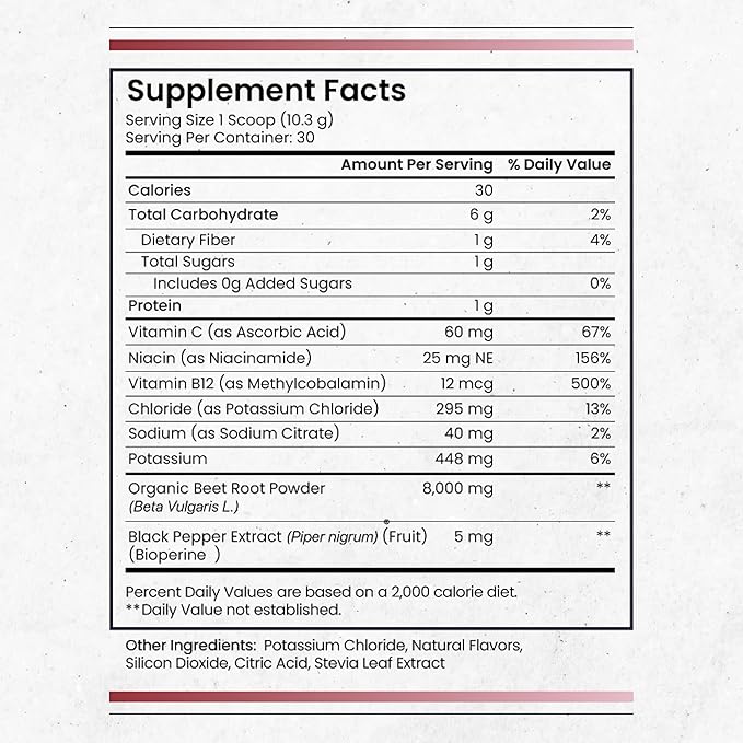 Nature's Pure Blend Organic Beet Root Powder ??Nitric Oxide Booster L-Arginine ??Liquid Beets for Blood Flow Circulation & Energy ??Pre-Workout Endurance Support ??8,000 MG