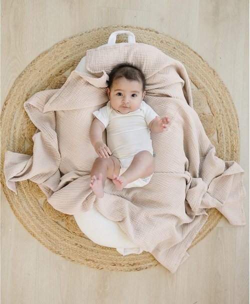 Konssy Muslin Swaddle Blankets - Soft & Breathable 3-Pack for Newborns | Large 47 x 47 Inches