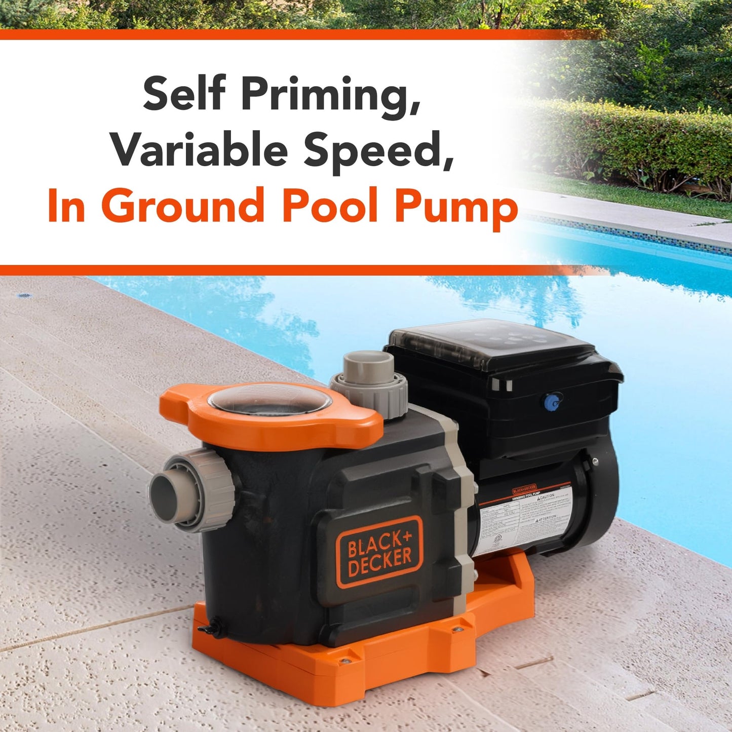 BLACK+DECKER 1.5 HP Variable Speed In Ground Pool Pump – WiFi Enabled, Energy Star Certified, Dual Voltage (115V/230V)