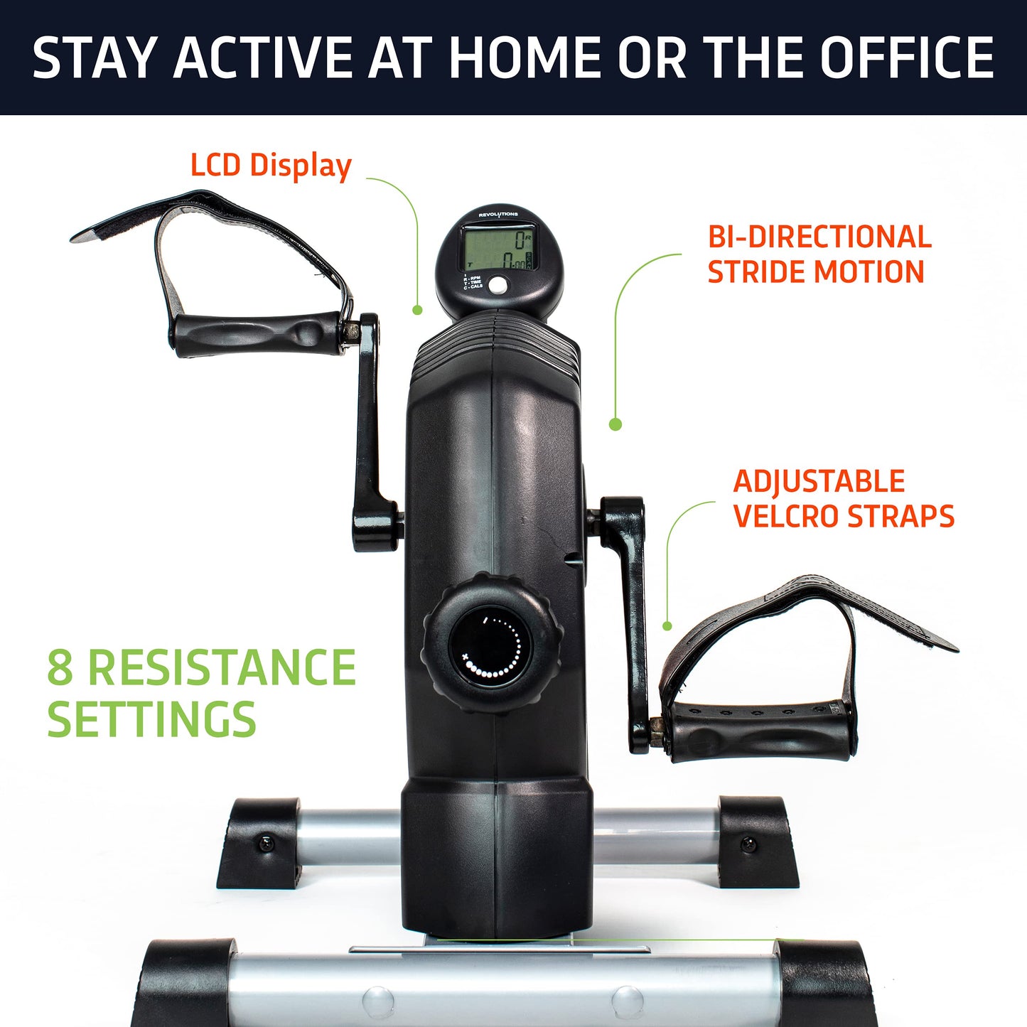 DeskCycle MagneTrainer-ER Mini Exercise Bike with Ultra-Smooth Magnetic Resistance, Arm and Leg Exerciser for Joint Mobility, Circulation, and Recovery, Black (DSK-SPO-MGTRAINER)