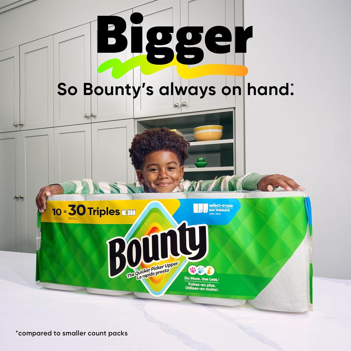 Bounty Select-A-Size Paper Towels - White, 2 Triple Rolls (Equivalent to 6 Regular Rolls)