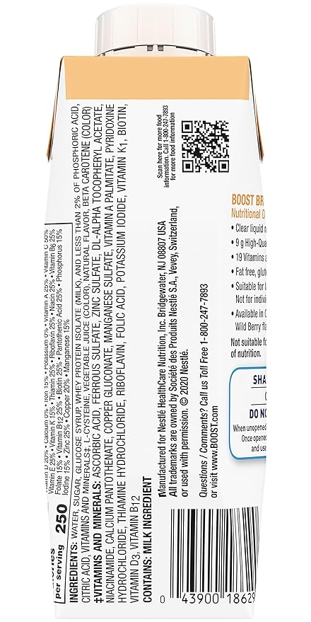Boost Breeze Nutritional Drink (8 Fl Oz (Pack of 3), Orange)