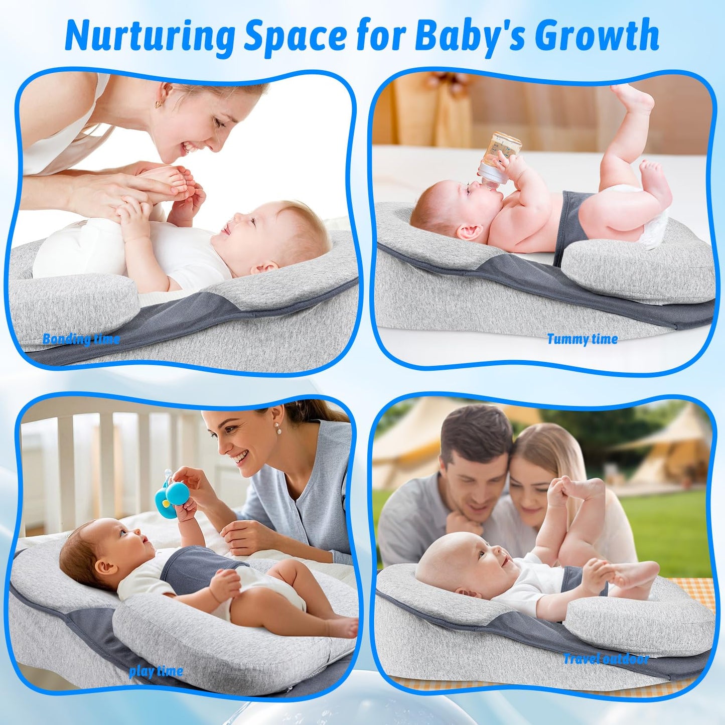 NILUTO Feeding Pillow Anti Overflow Feeding Pillow for Reducing Spit-Up, Safety Nursing Pillow