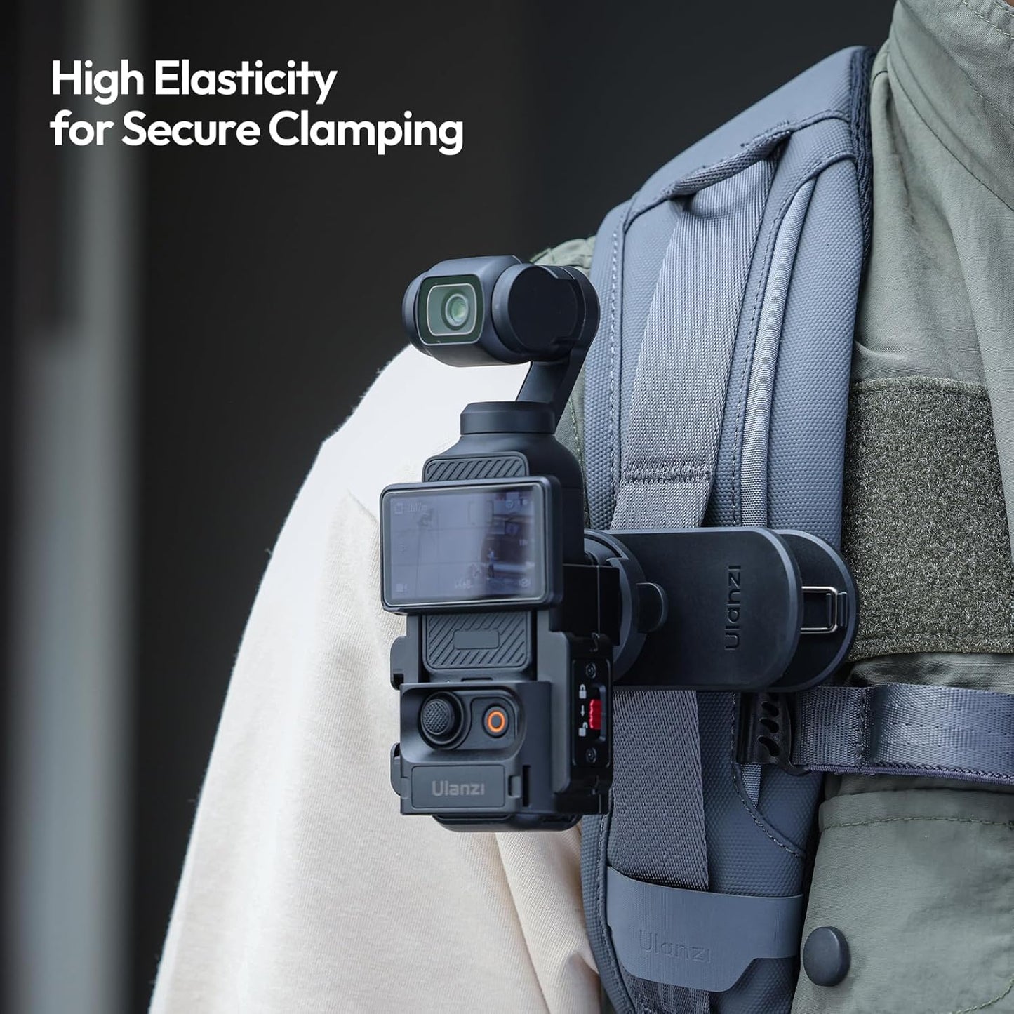 ULANZI CK02 Backpack 1/4" Insta360, Cka Quick Release Camera Mount Clip, Magnetic Mount Stand with Standard Thread