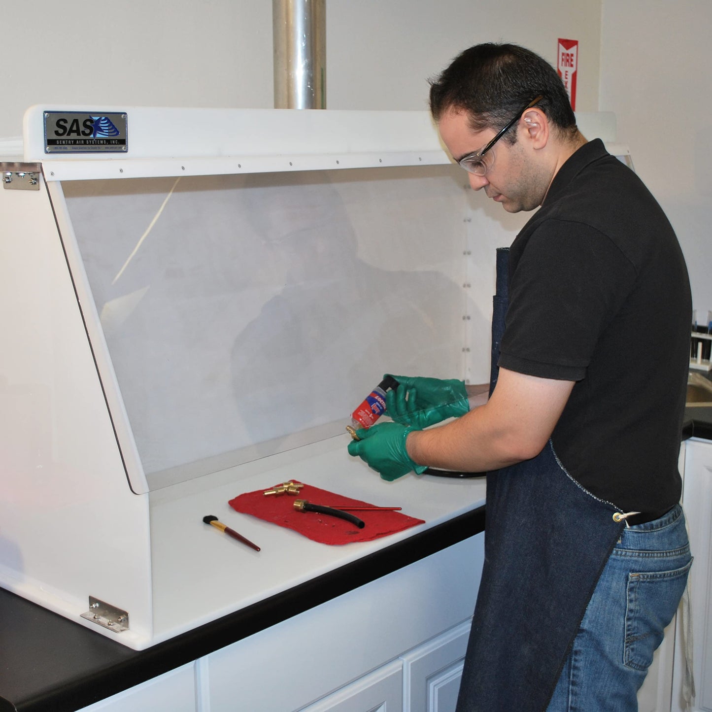 50" Wide Ducted Fume Hood, Exhaust Hood for Laboratory Fume Control, Chemical Fumes, Pharmaceutical Compounding, 3D Printing, and other Fumes/Odors