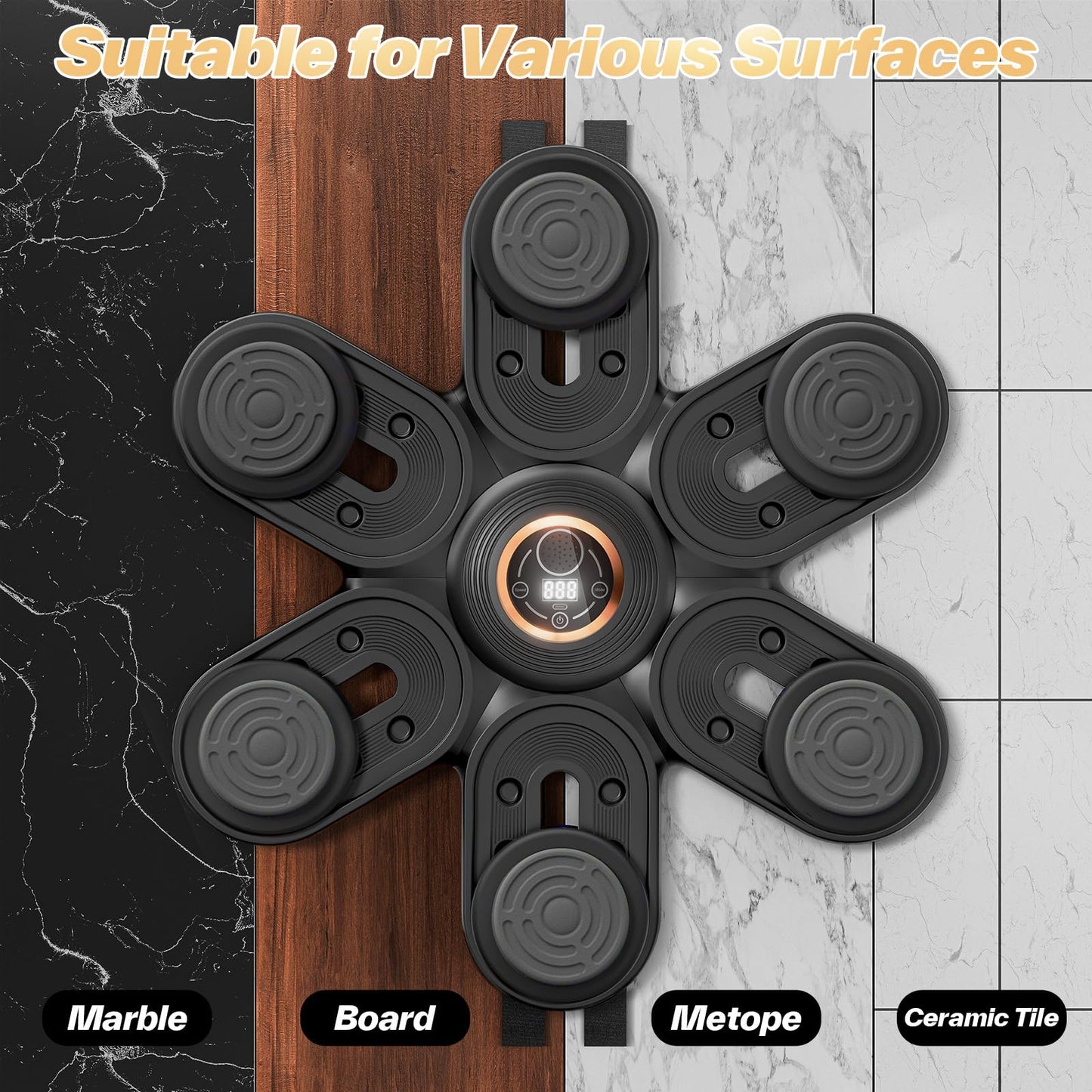 Sportneer Music Boxing Machine for Kids and Adults, Bluetooth Smart Music Punching Machine with Gloves and Movable Punching Pads, Wall Mounted Boxing Training Equipment for Home Gym Office Gift