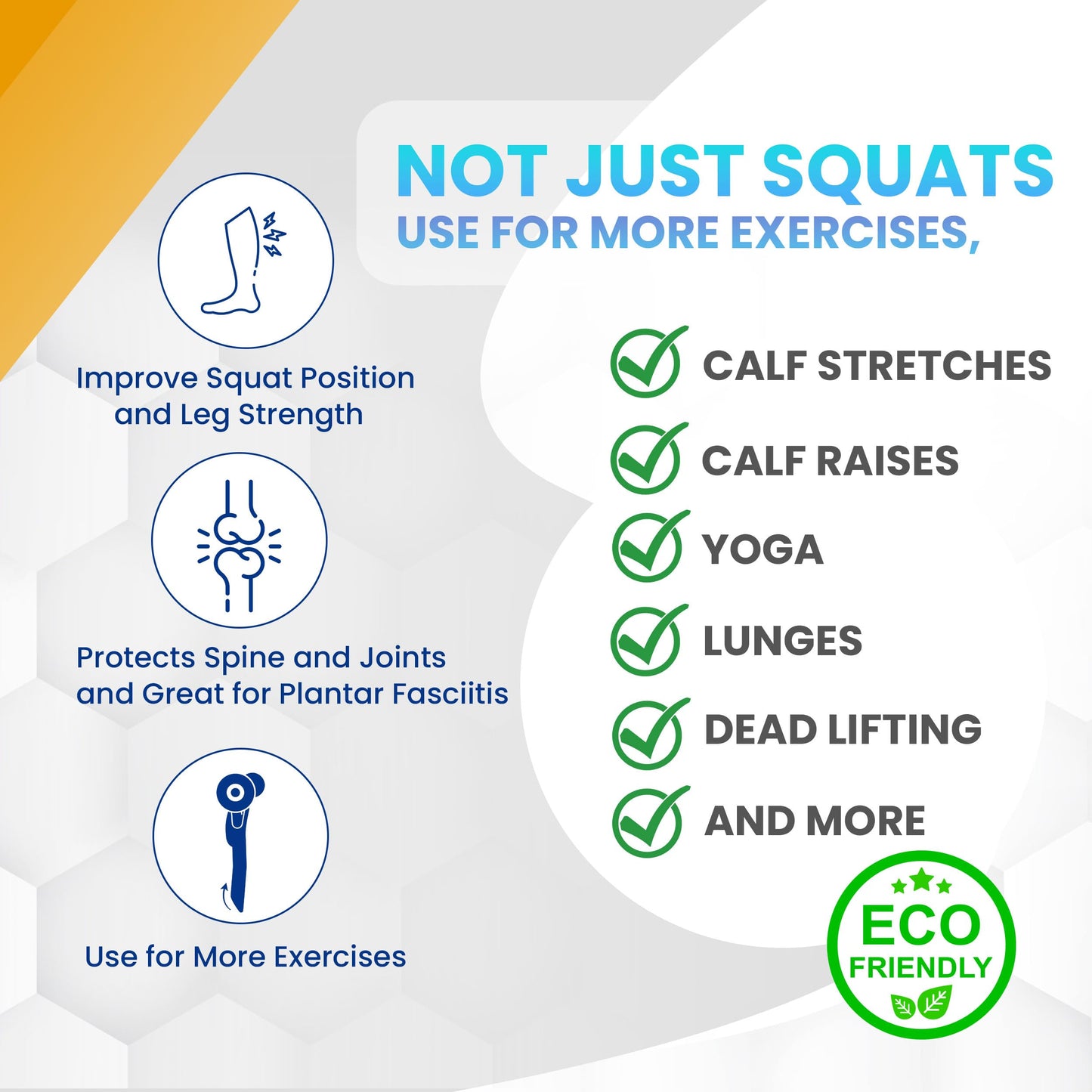 Ryzying Squat Wedge Rubber Slant Board Squat Wedge Block 2PCS Non Slip Professional Squat Ramp,Squat Platform for Heel Elevated Squats and Calf Raises,Slant Board Professional Squat Ramp for Weights