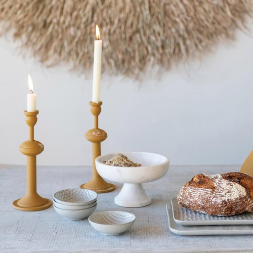 Bloomingville Marble Footed Pedestal Bowl, White