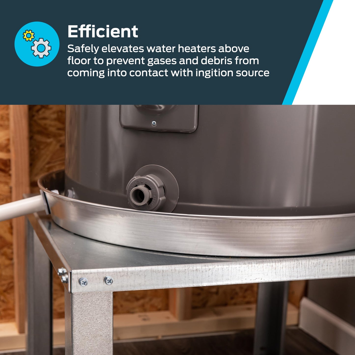 Holdrite QuickStand 24 Inch Water Heater Stand, Up to 100 Gallons, Unassembled, 40-S-24-U