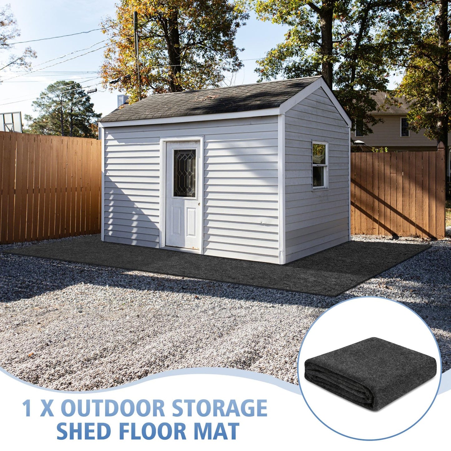 All-Weather Shed Floor Mat - for Outdoor Storage Shed and Shed with Floor, 2.5mm Thick Waterproof Design, Non-Slip, Long-Lasting Protection (5.2 * 3.2ft)
