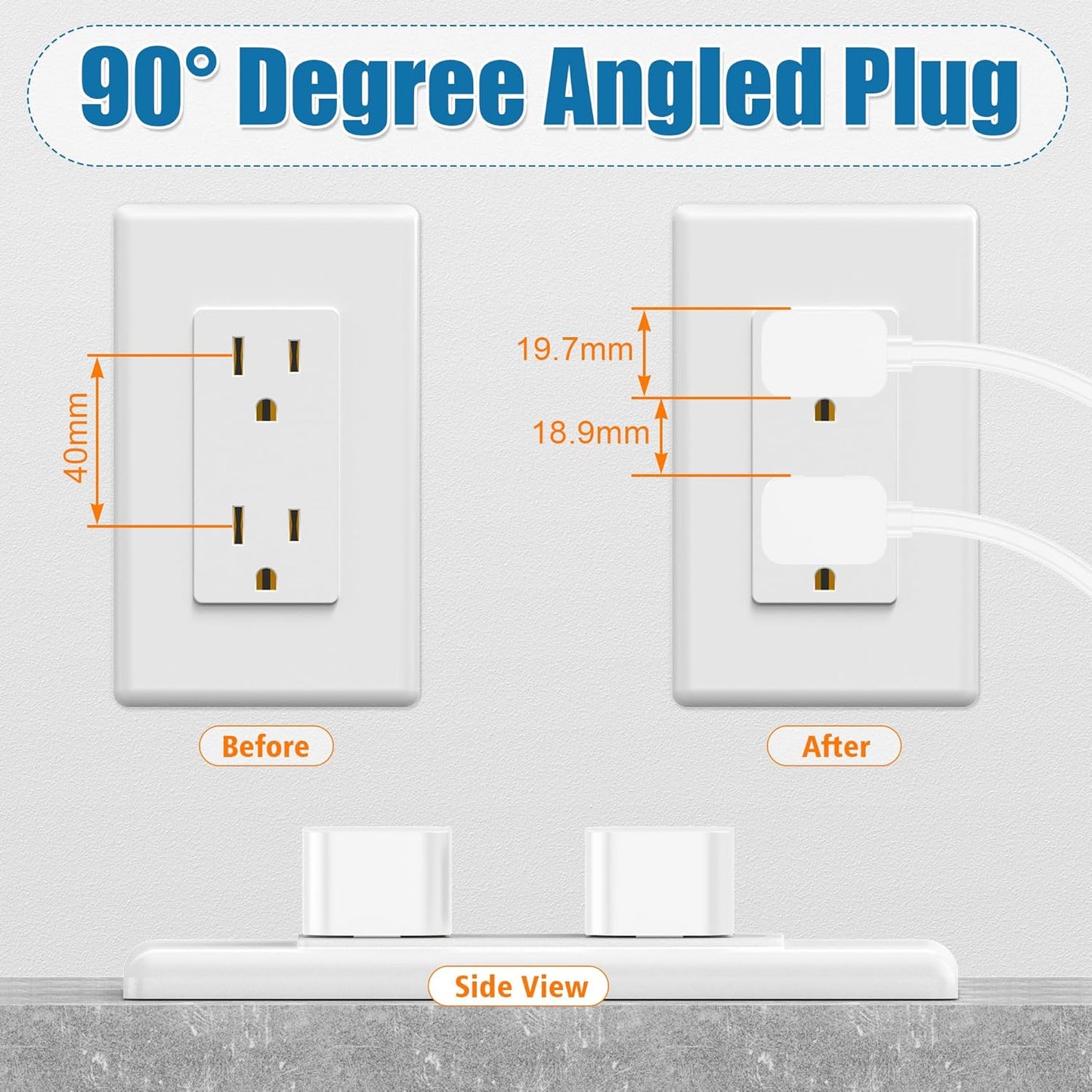AGVEE 10ft 90 PS5/PS3 2 C7 Degree Power Cord for Sony Slim, Xbox Series S/X, Xbox One S/X, Prong Universal TV Power
