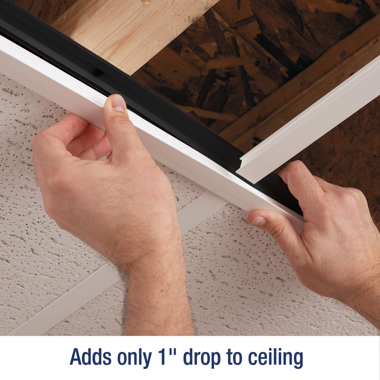 CeilingMAX 100 sq ft White Surface Mount Ceiling Grid Kit