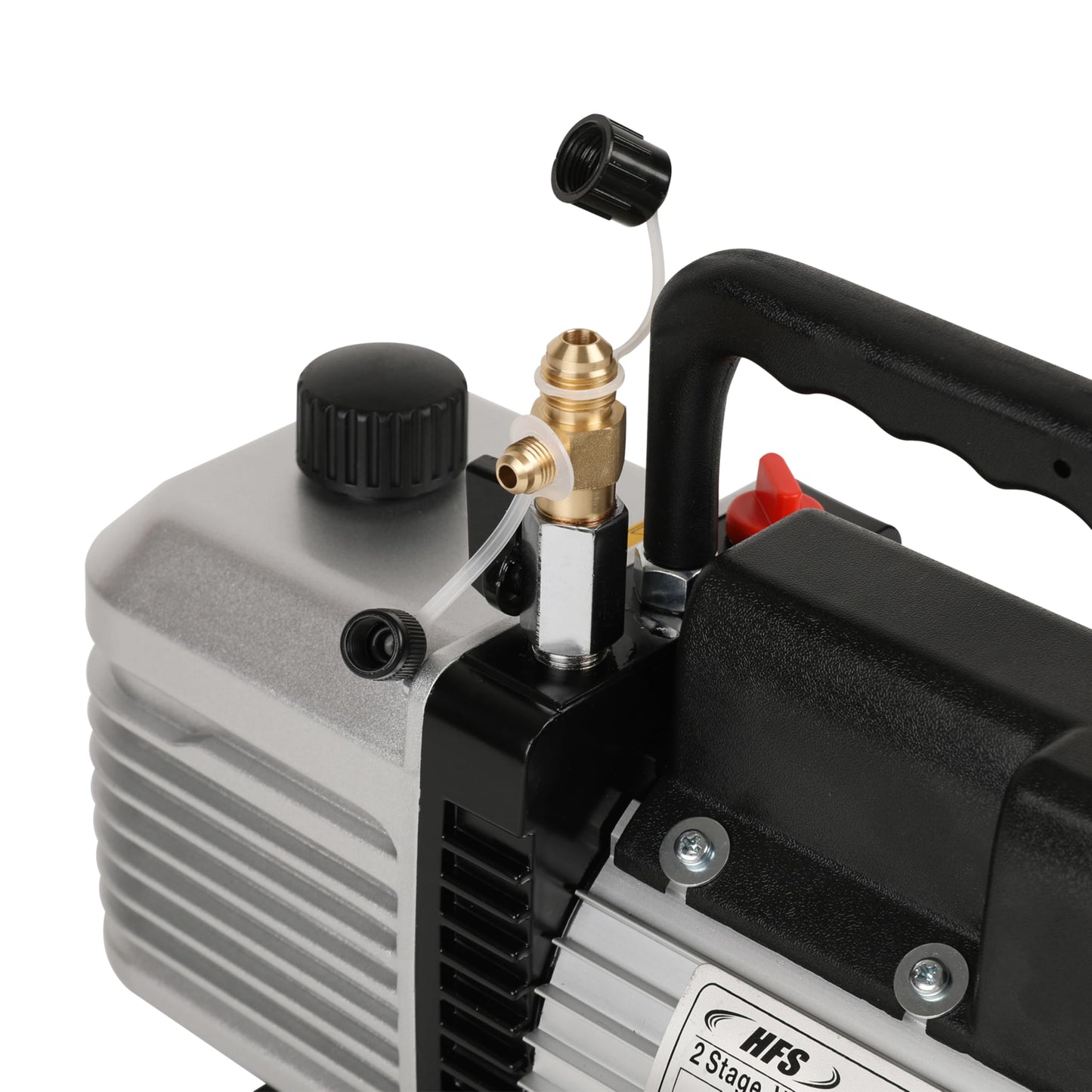 HFS(R) 2 Stage Rotary Vein Vacuum Pump - 12 CFM, 1HP, 110V, 1/4"-3/8" SAE Inlet Port