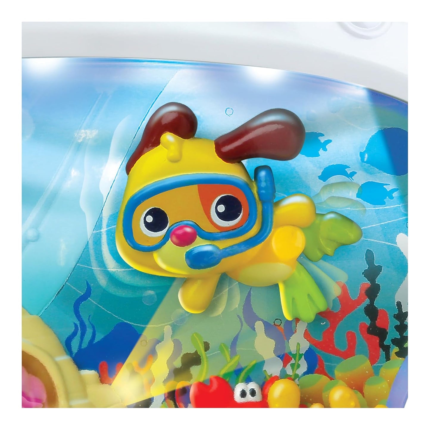 Winfun 3-in-1 Soothing Seas Nightlight - Music Box Projector with Calming Lullabies for Babies | Attachable to Crib or Tabletop