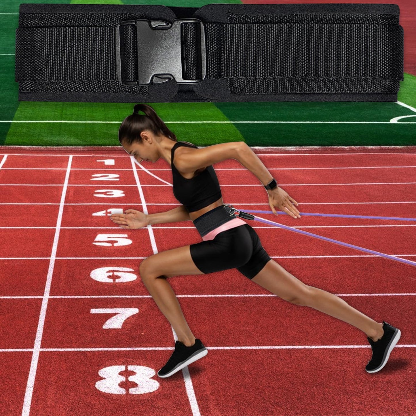 SYIGICE Waist Resistance Belt Neoprene Padded Belt with Rings Gym Pulley Strap for Cable Machines Fitness Exercise Resistance Training