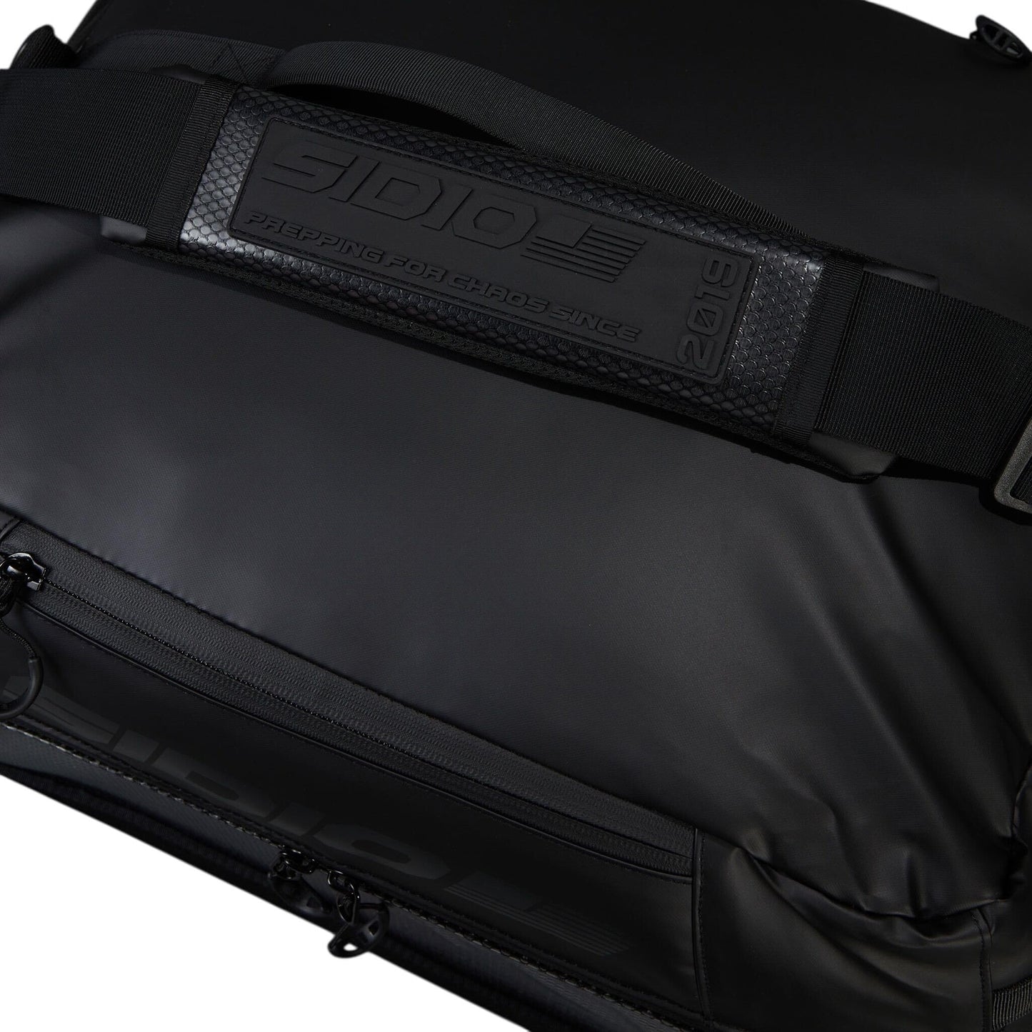 SIDIO Duffel Bag With Storage Bin - Heavy Duty Storage Crate Carrier - Includes Travel Bag, Full-Size Standard Container, and Two Dividers Compatible Organizer Bins (Black)