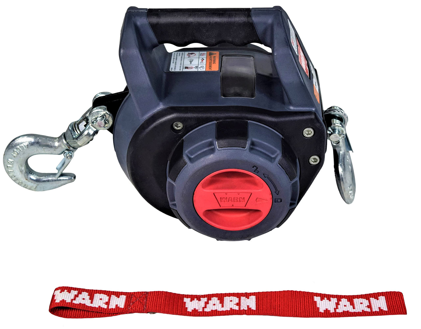 WARN Drill Winch 750 lb Capacity Portable Drilling Winch with 30 ft Steel Rope, Fairlead, Hook – Corded Electric Drill Powered Pulling Winch for Trucks, ATVs, UTVs, Trailers, & Off-Road Recovery