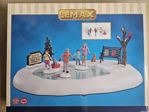Lemax Christmas Village Accessory: Family Skating Day, Resin