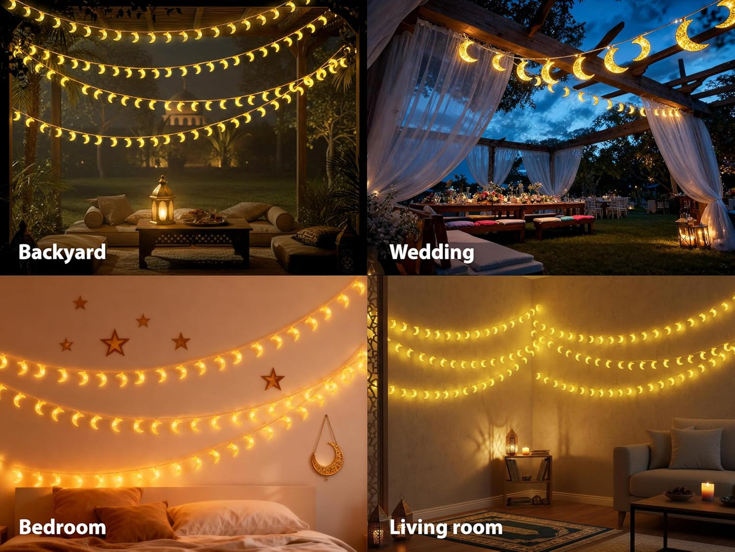 OLEEK Ramadan Lights - 20 ft Decorative LED String Lights for Home | Perfect Ramadan Gifts for Kids