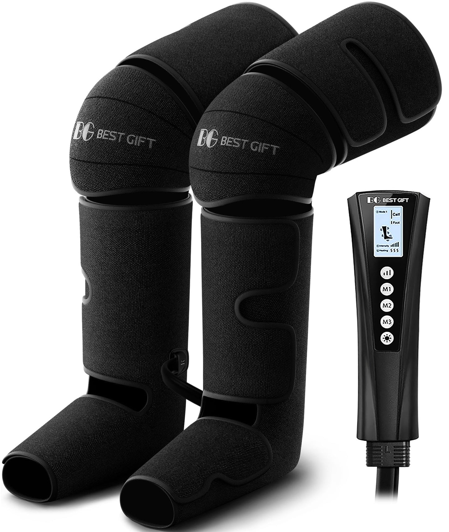 Mothers Day Gifts for Mom, Women, Dad, Men, Him, Her, Fathers Day, Christmas, Air Compression Massager with Heat for Comprehensive Leg and Foot Therapy, Helpful for Varicose Veins, Cramps, Edema