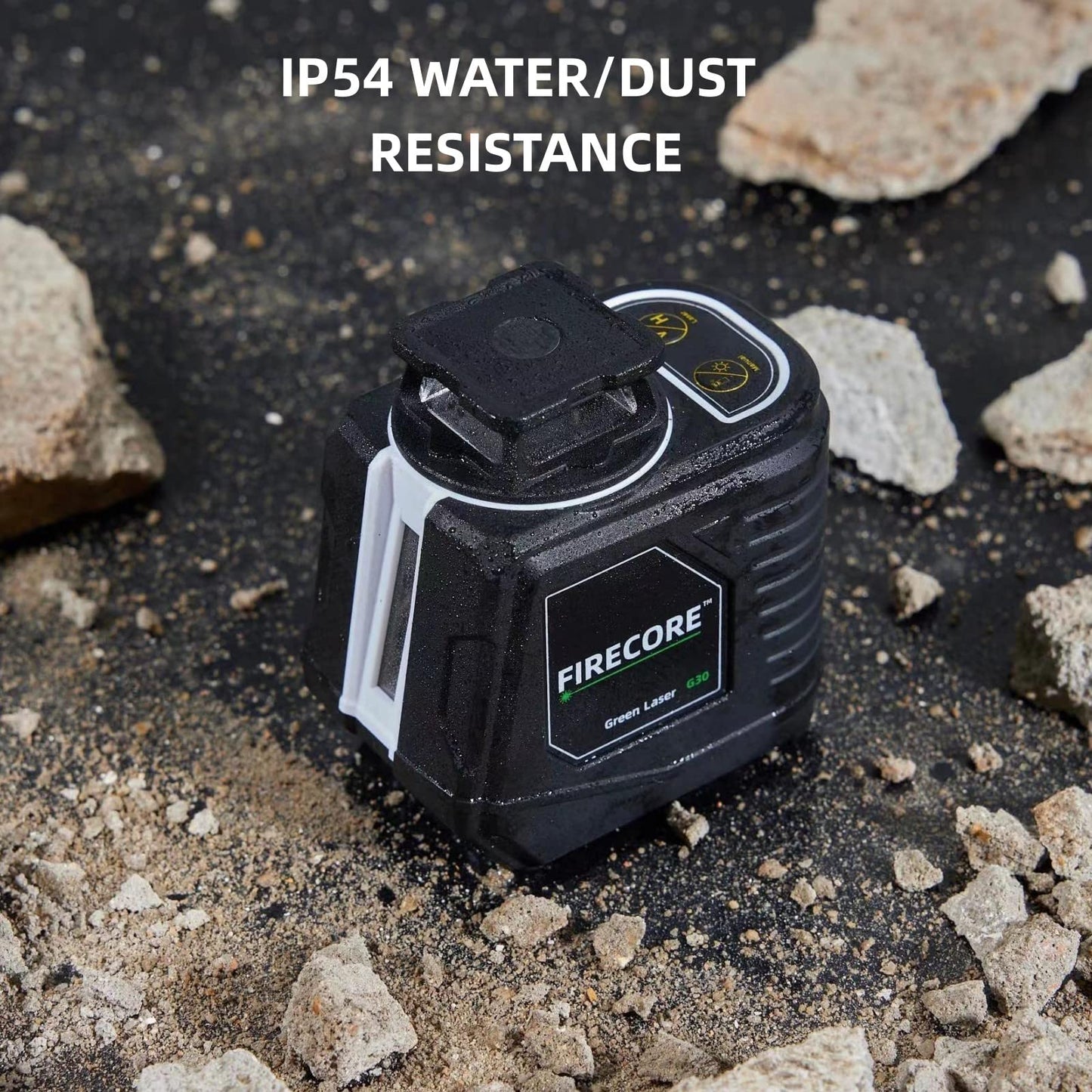 Laser Level with Tripod, Firecore 360° Self Leveling Laser Level with Pulse Mode, 3 Brightness Levels, Green Line Lazer Leveler Tool for Picture Hanging Wall Tile Floor DIY Construction Project
