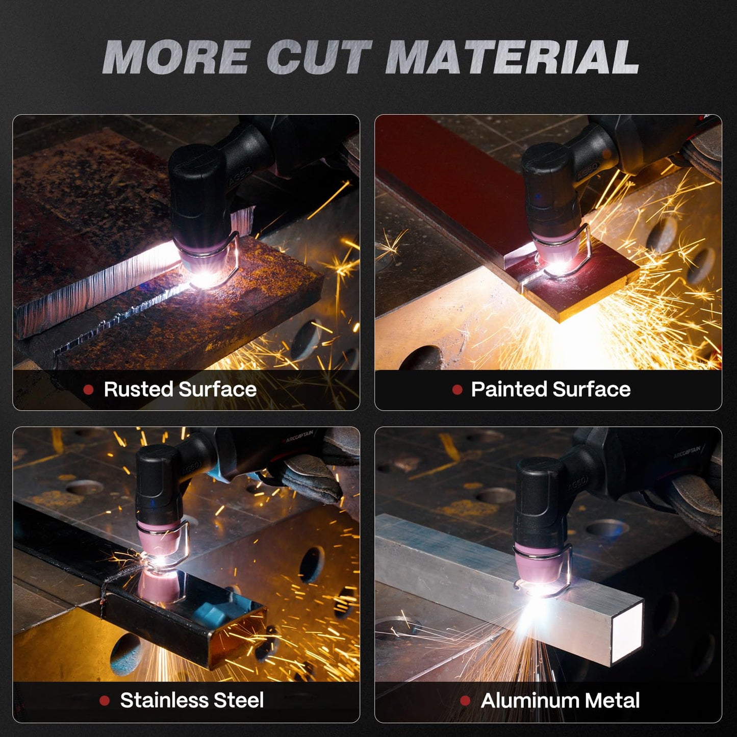 ARCCAPTAIN 55A Plasma Cutter and Intelligent Auto-Shade Welding Helmet