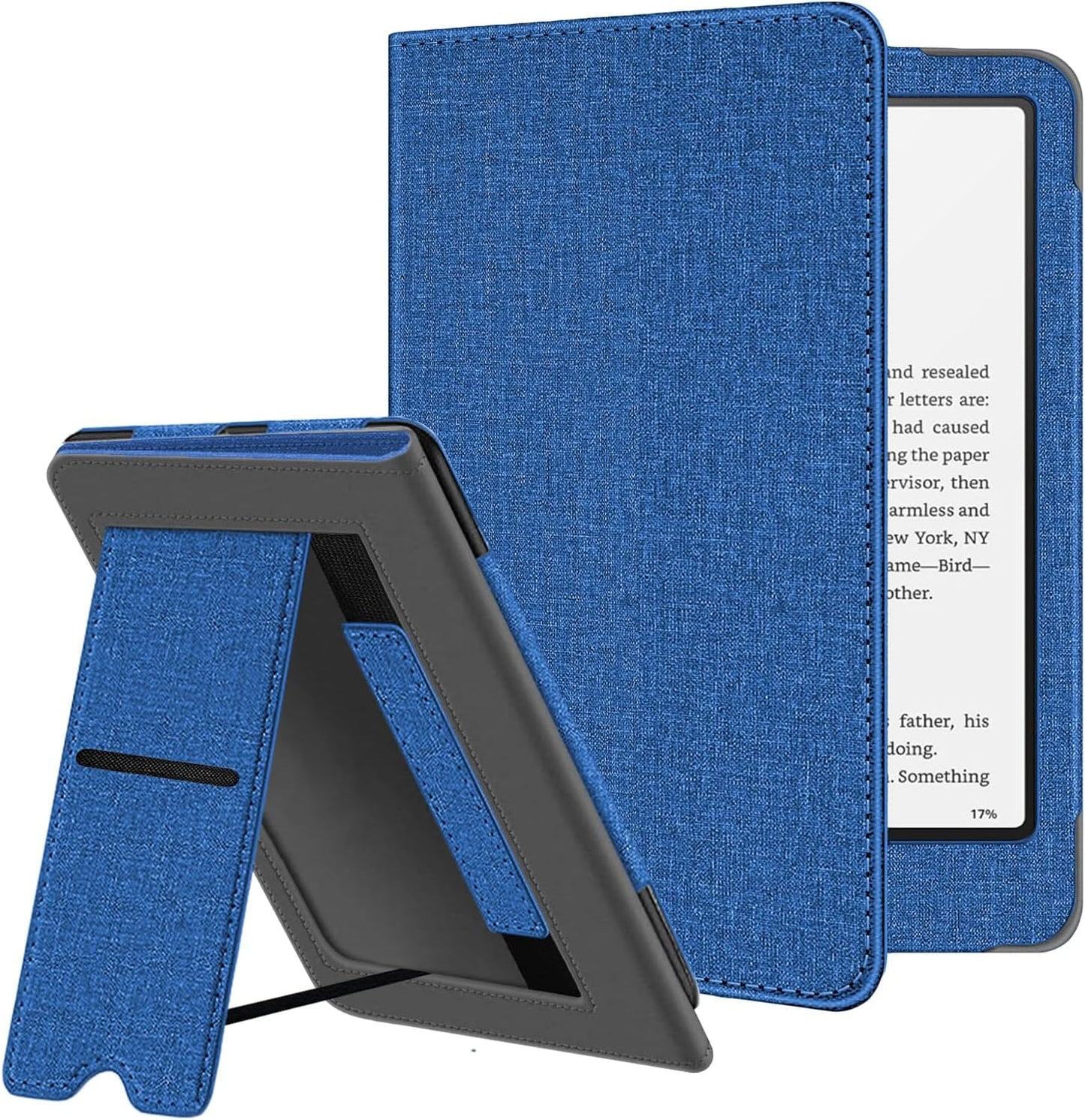 Snowwicase Ebook Case with Stand and Hand Strap,Incompatible Alcatel TCL (Navy Blue)