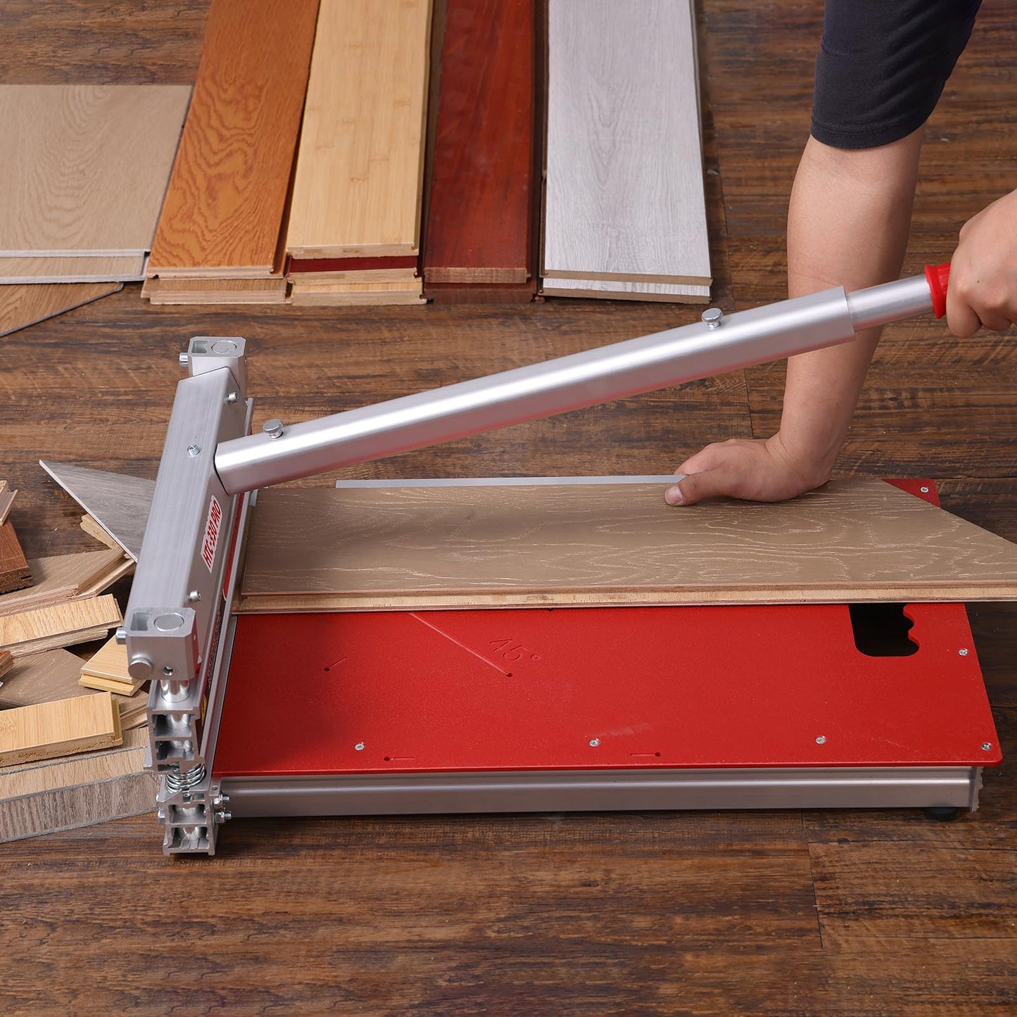 MAIHUITE 17mm Thick Professional Heavy Duty Floor Cutter,13" Vinyl Plank Cutter Flooring Tool for Fast, Dust-Free Cuts on LVP,LVT,SPC, Laminate | Easy-to-Use, Adjustable-Angle Cuts, Improve Efficiency