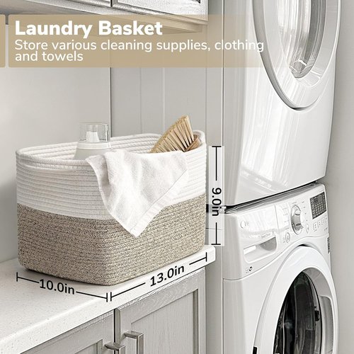 Goodpick Woven Storage Baskets - Versatile Organizing Solution for Home Decor | 13" x 10" x 9", Brown