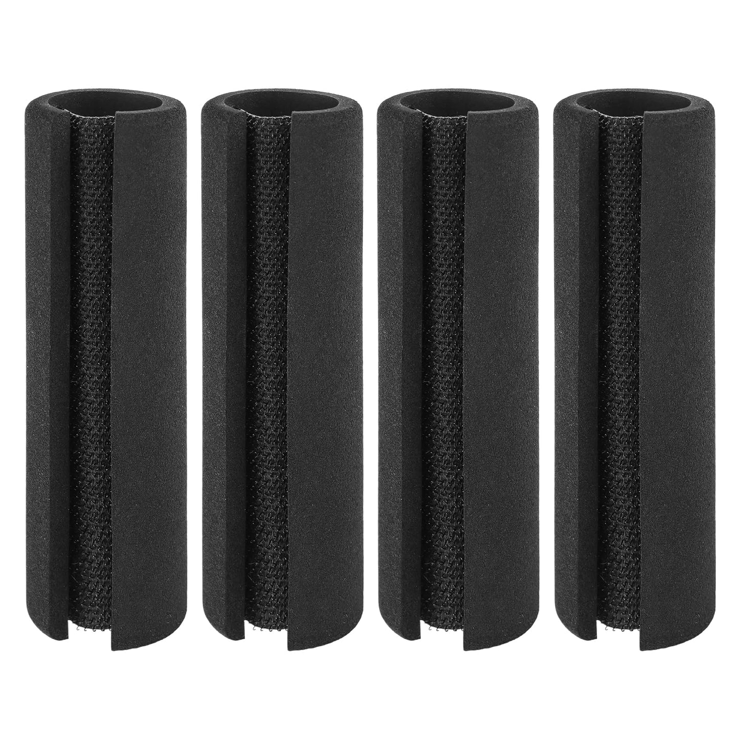 4 Pcs Foam Shock Absorbing Handle Grips - Hook and Loop Tape Wrap for Bicycle Fitness Equipment Strollers Garden Tools Home Exercise Handlebar Replacement