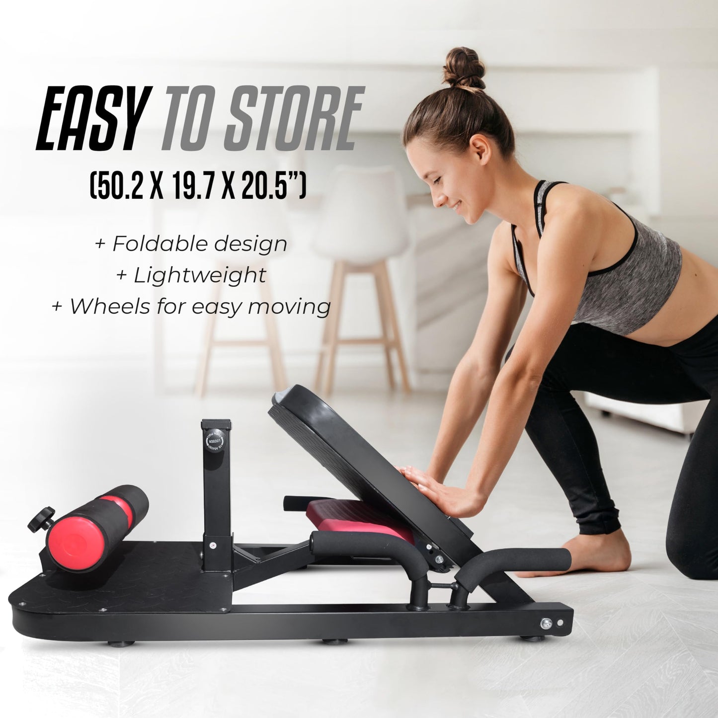 Yes4All Hip Thrust Machine Including Resistance Bands, Glute Machine Sissy Squat Machine, Hip Thrust Bench for Glute Training