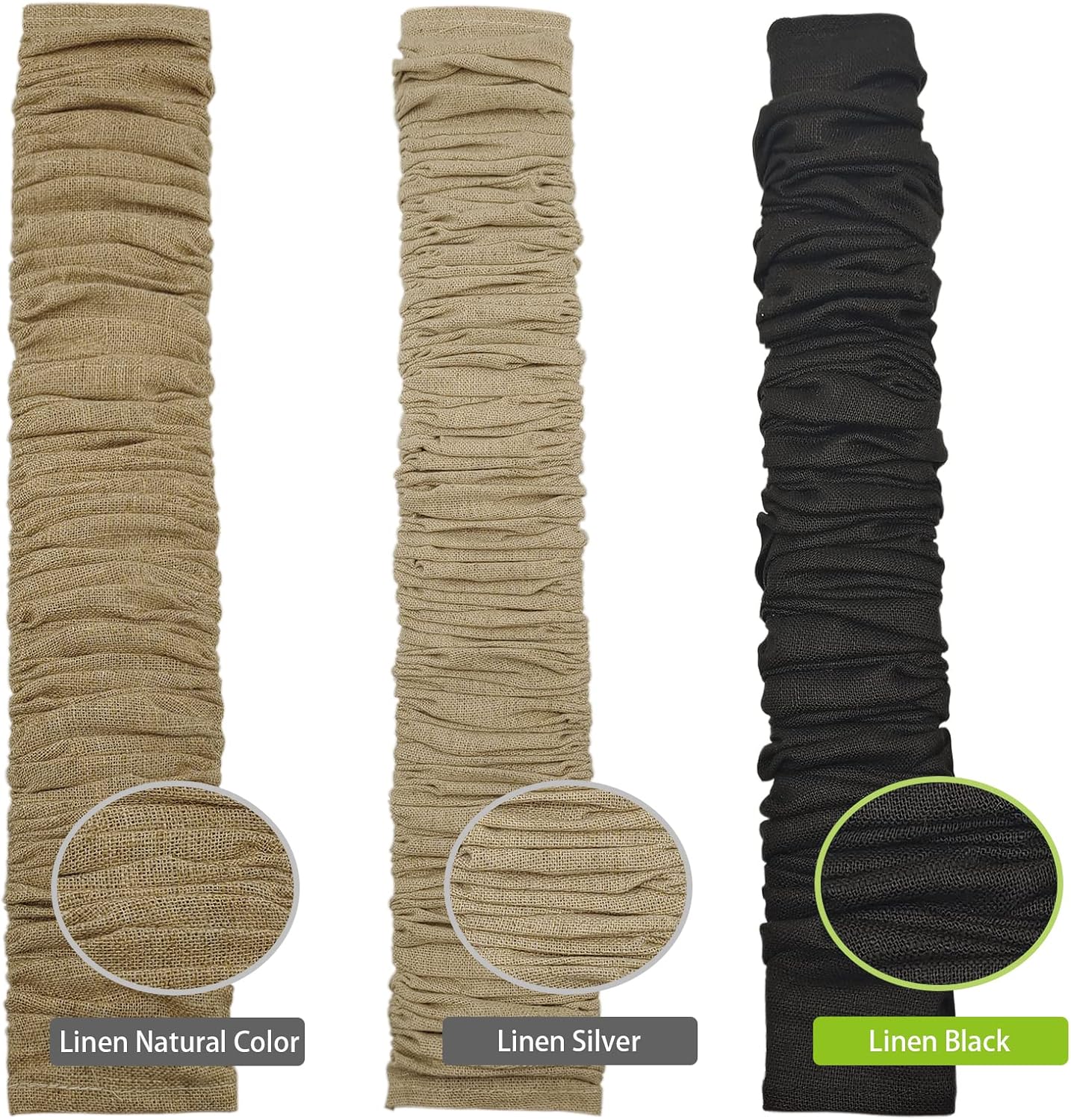 EIFHYT 2 Pack 6Feet Fabric Cord Cover & Chandelier Chain Cover Length for Chandelier Lighting Wires Natural Burlap Easy