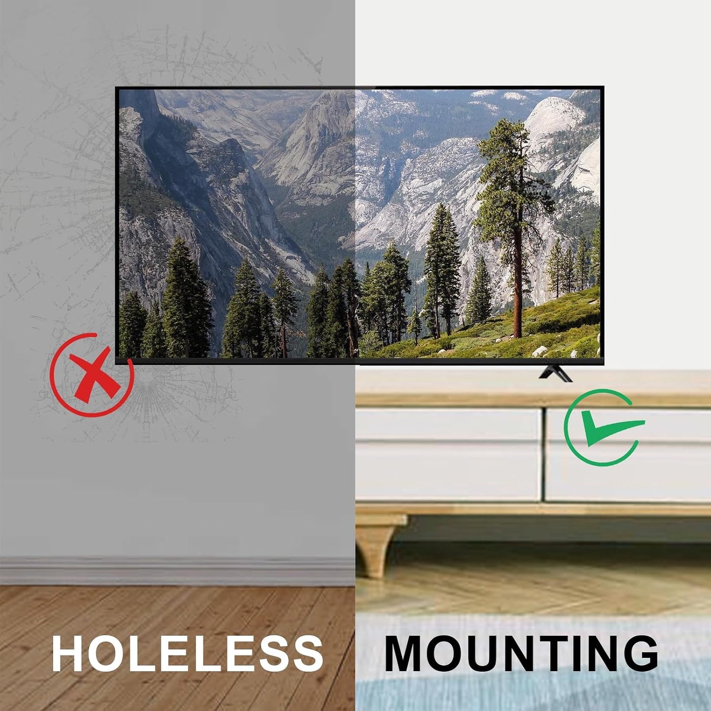 AIDITIYMI 1852-L 1852-R 75R6E3 75A53FUA HU75A6170FUWR 75 Inch 4K 2020 TV Base Stand, TV Stand Legs Replacement